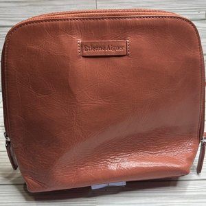 Etienne Aigner Genuine Leather Crossbody Purse - Vintage Cognac Brown